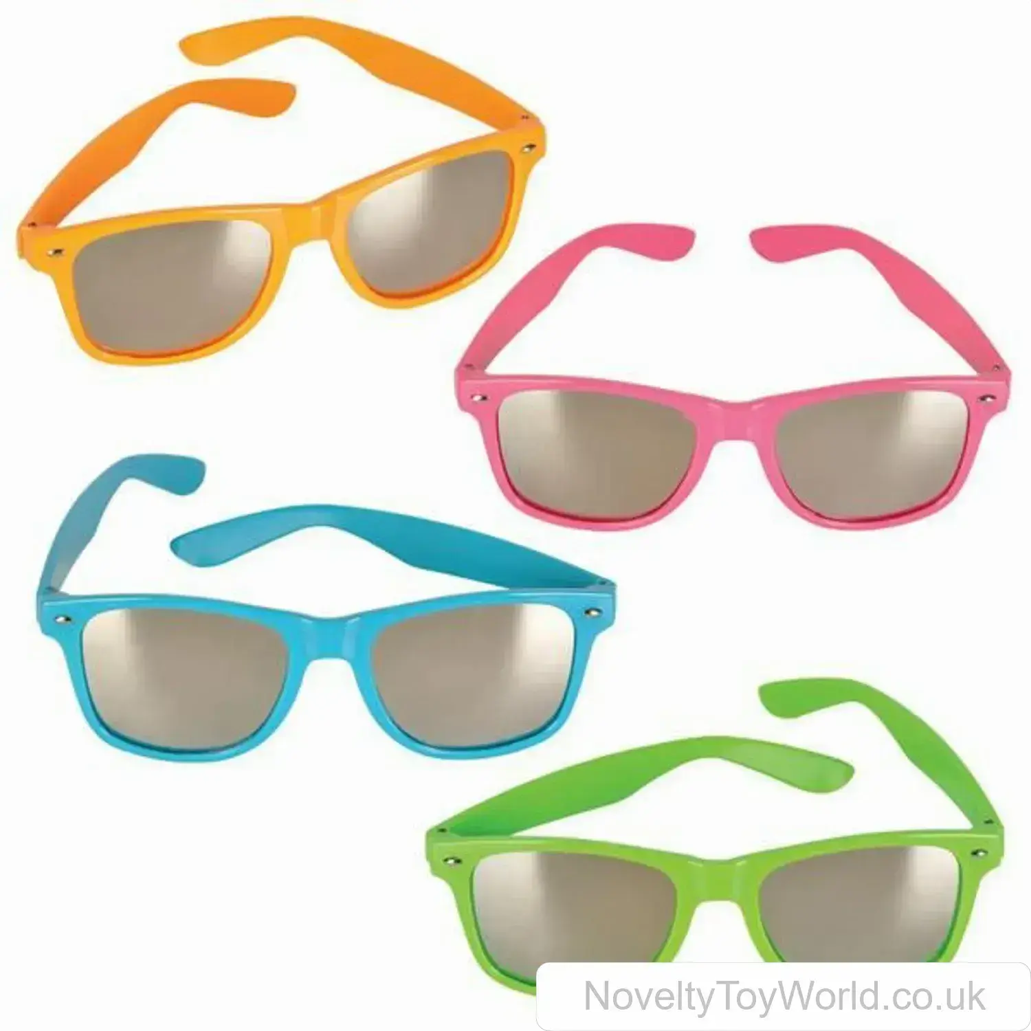 Neon Frame Mirror Lens Party Sunglasses