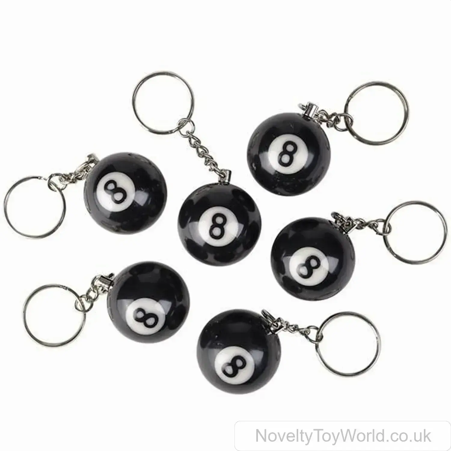 Novelty Eight Ball Keyring (3cm)