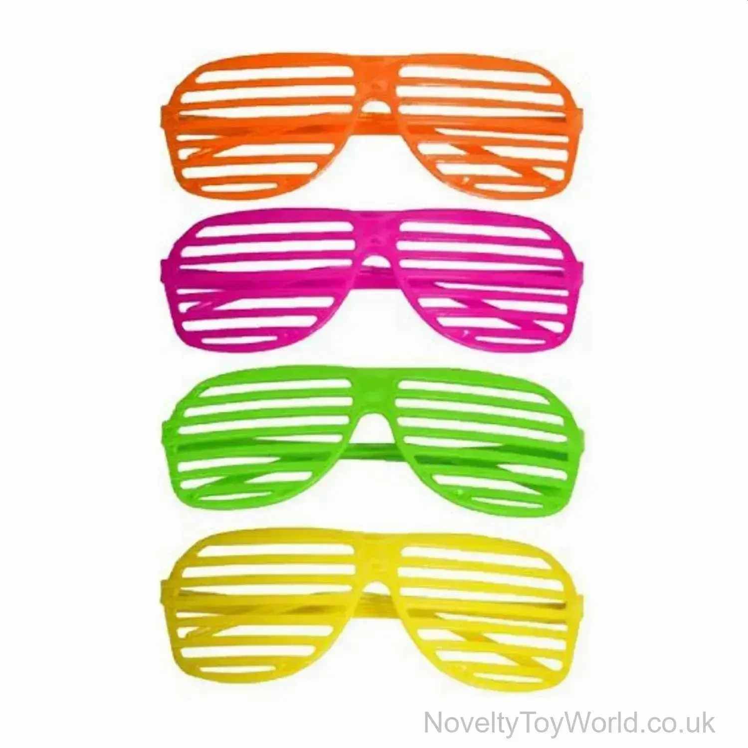 Novelty Neon Colour Shutter Glasses - Adult