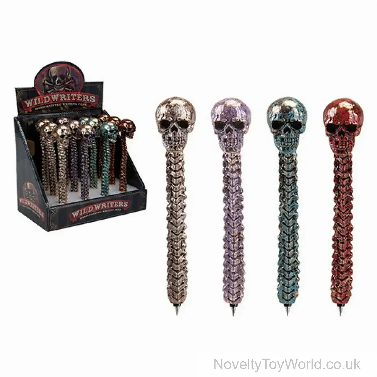Novelty Skull & Spine Pen (16cm)