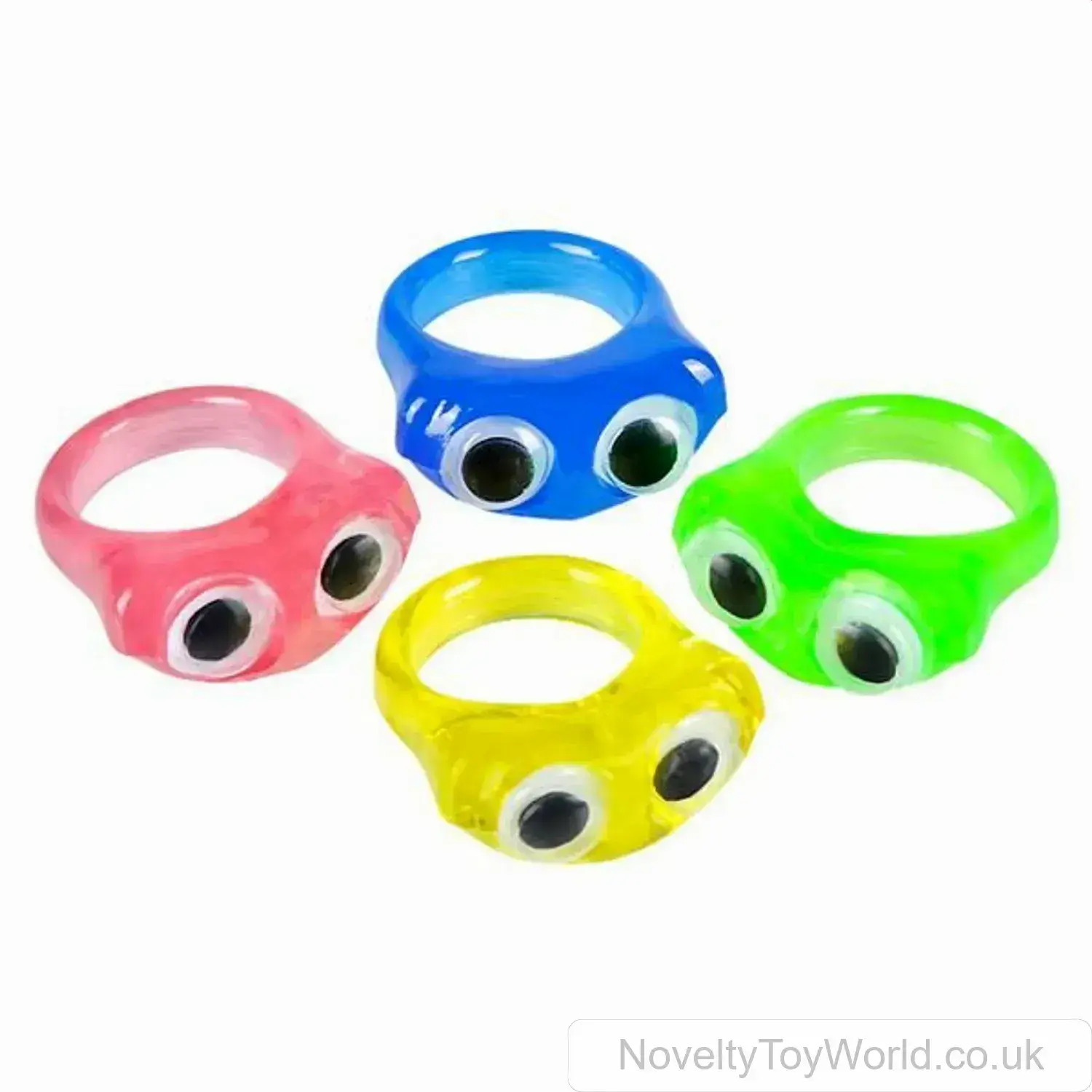 Novelty Wiggling Eyes Rings - Various Colours