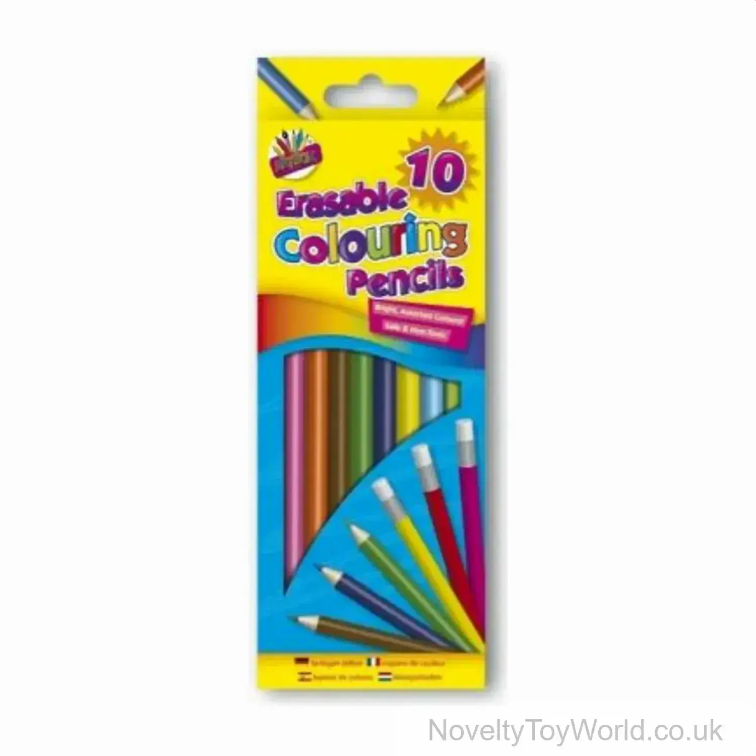 Pack of 10 Erasable Colouring Pencils