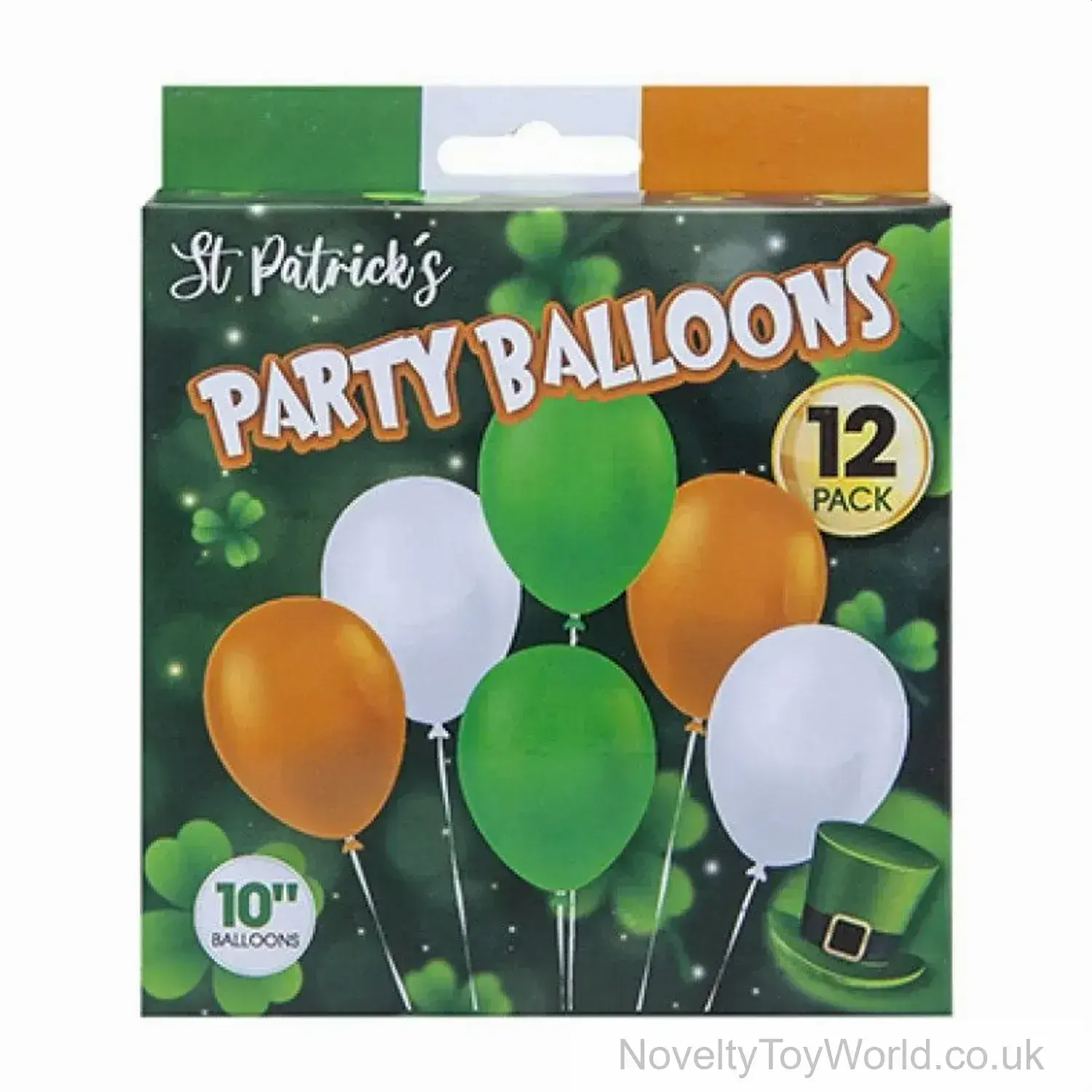 Pack of 12 St. Patrick's Day Party Balloons in Box (25cm)