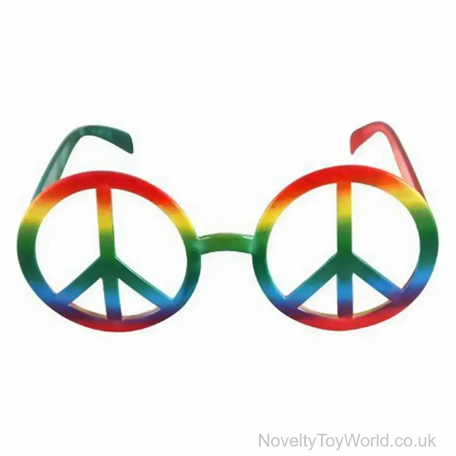 Peace Sign Rainbow Novelty Glasses - No Lens