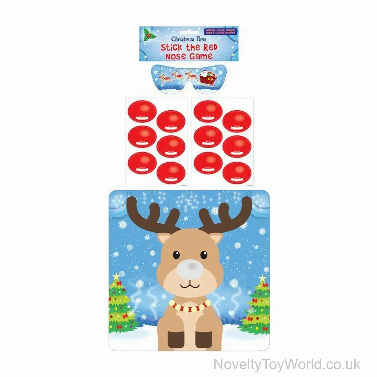 Pin The Red Nose On The Reindeer Christmas Party Game