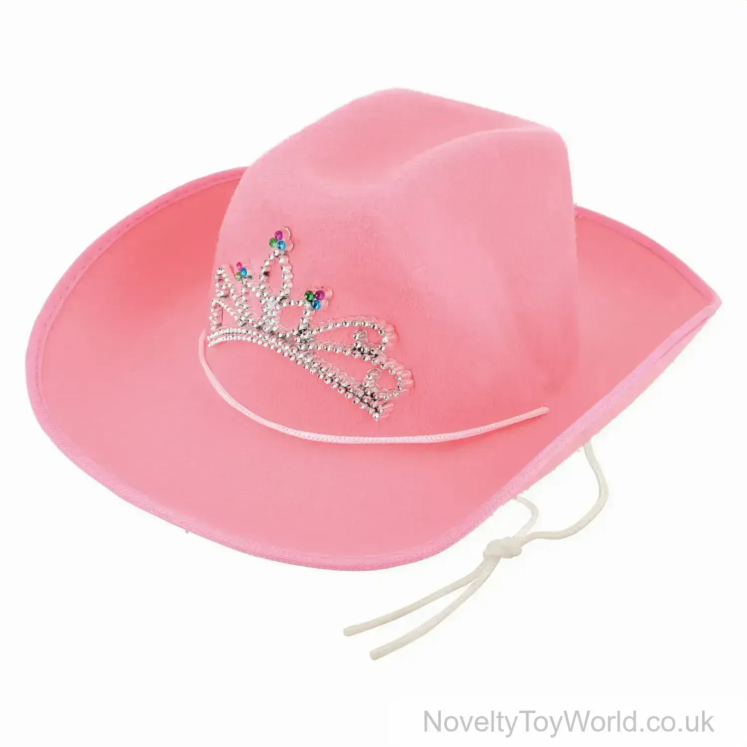 Pink Cowgirl Hat with Tiara - Adult