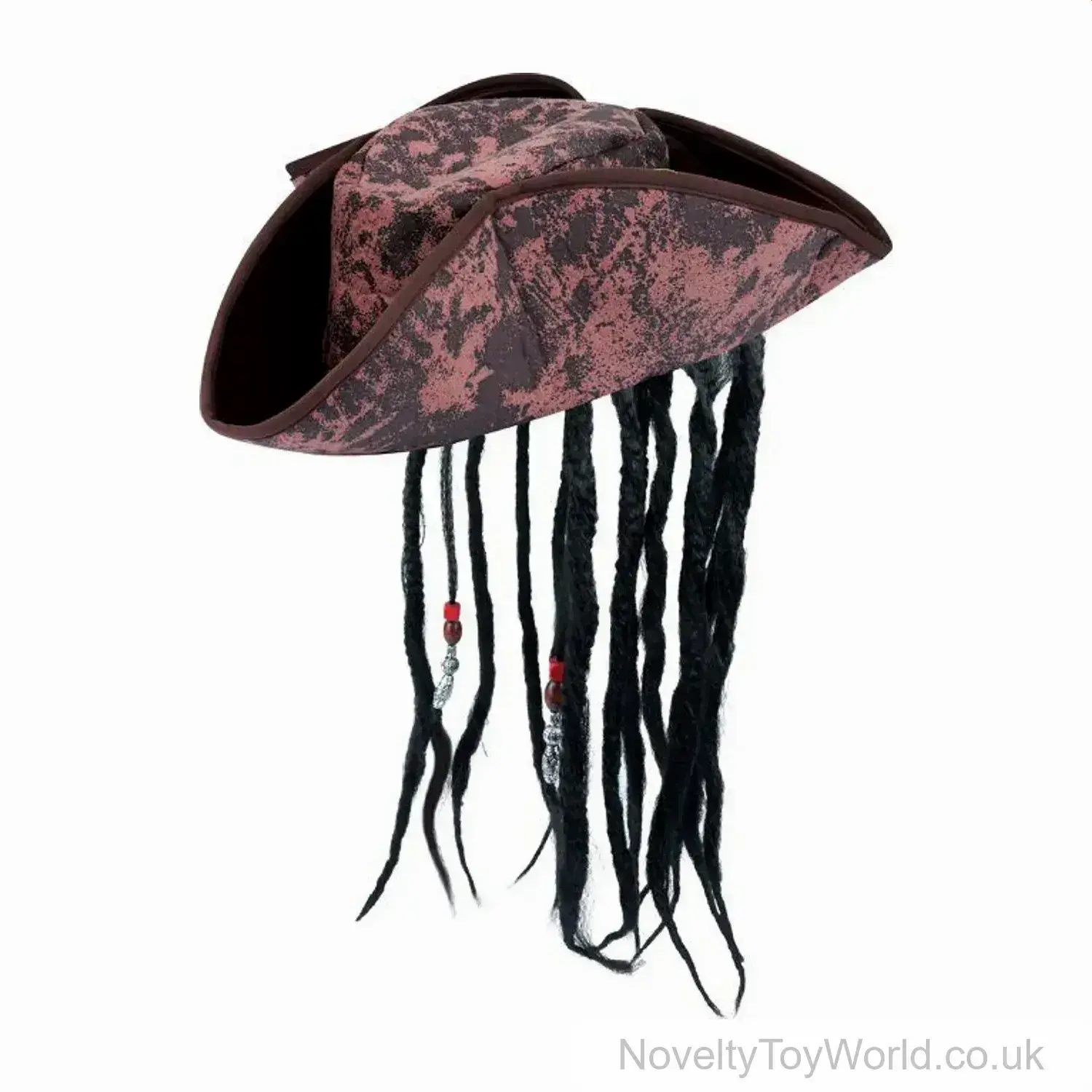 Pirate Hat with Pirate Hair Fancy Dress - Adult