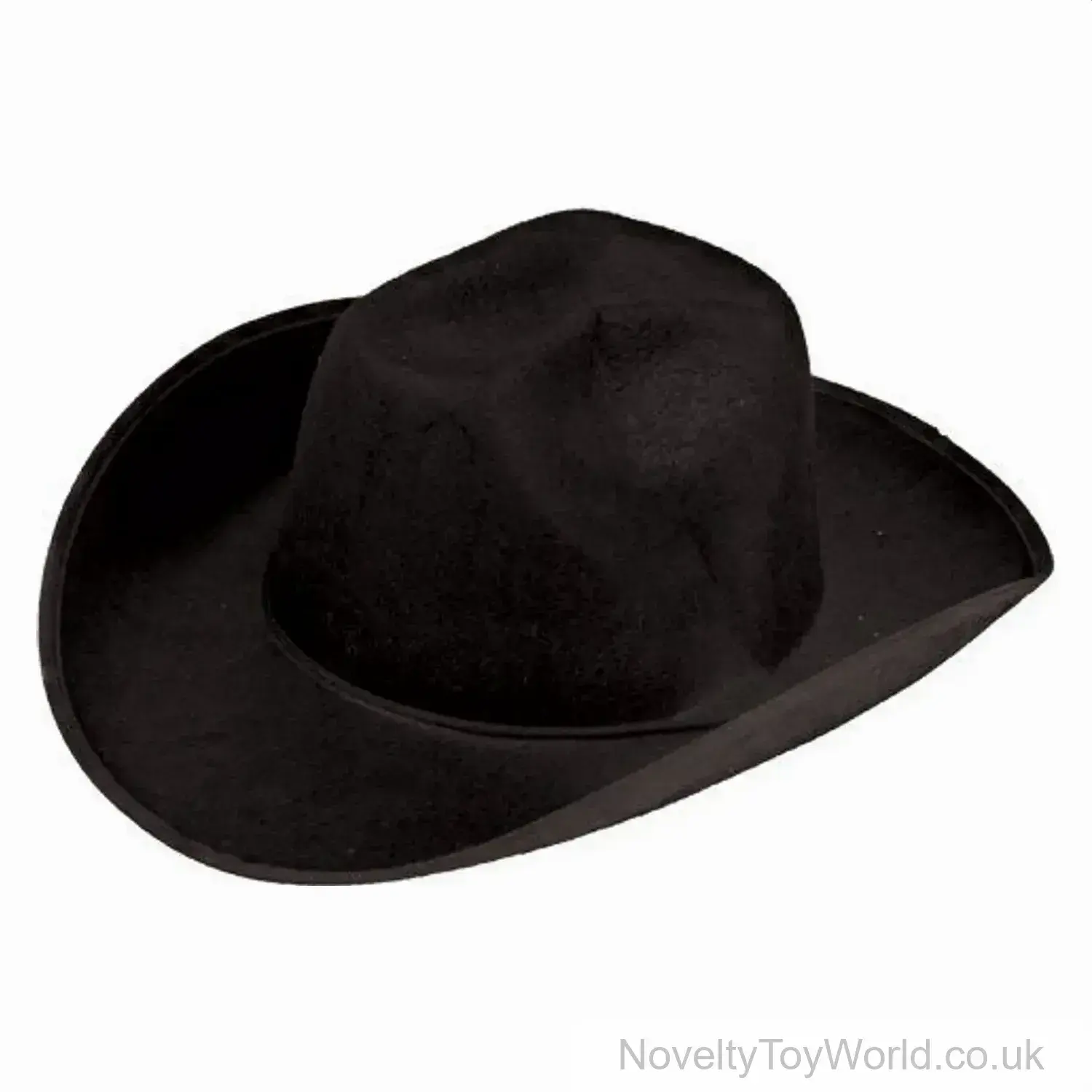 Plain Black Cowboy Hat - Adult Size