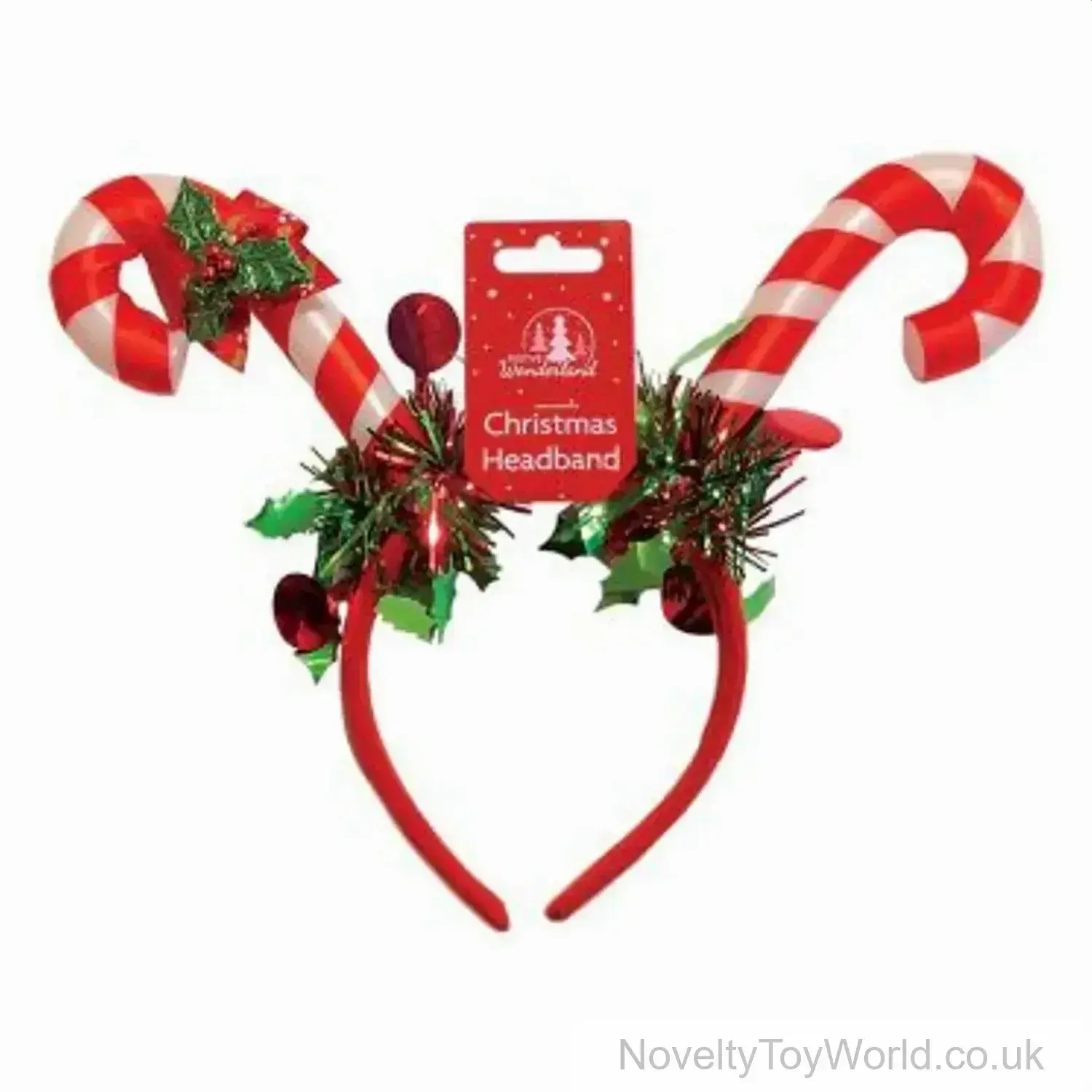 Plush Candy Cane Headband - Deluxe Aliceband