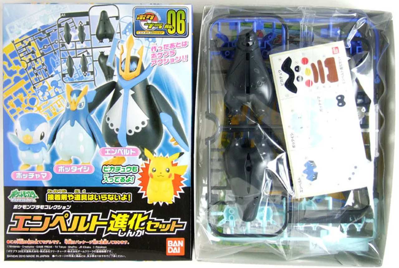 Bandai Pokemon Plamo 06 Empoleon Evolution Set (Plastic Model Kit)