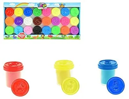 24 Pots of Dough for Kids Craft