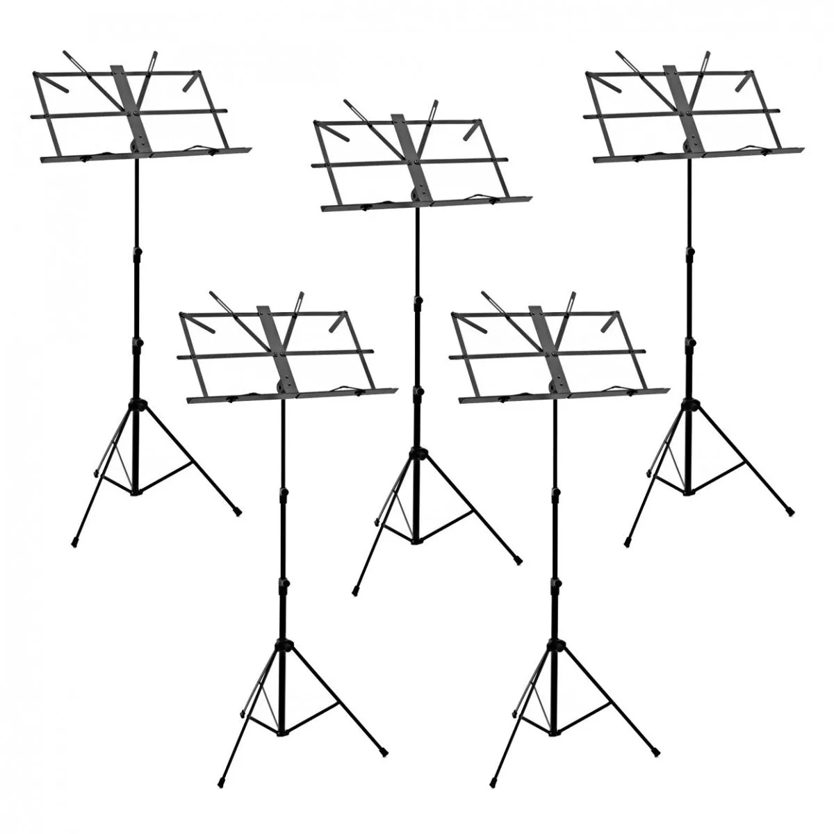 Adjustable Music Stands – 5 Pack with Carry Bags