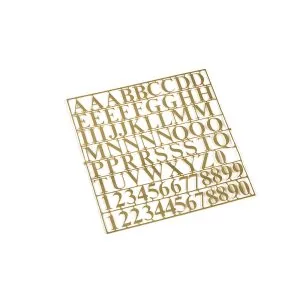 Amati Brass Letters & Numbers Height 10mm