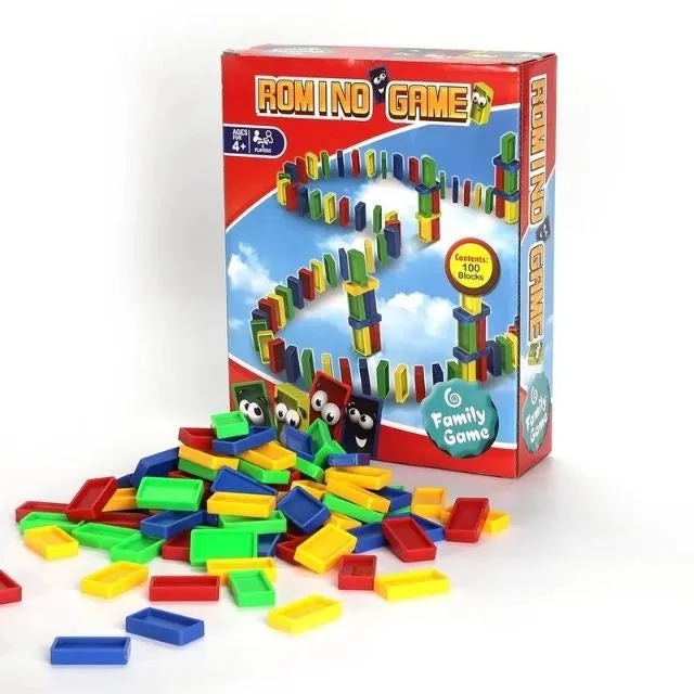 Romino Game - Domino Stack & Track Playset