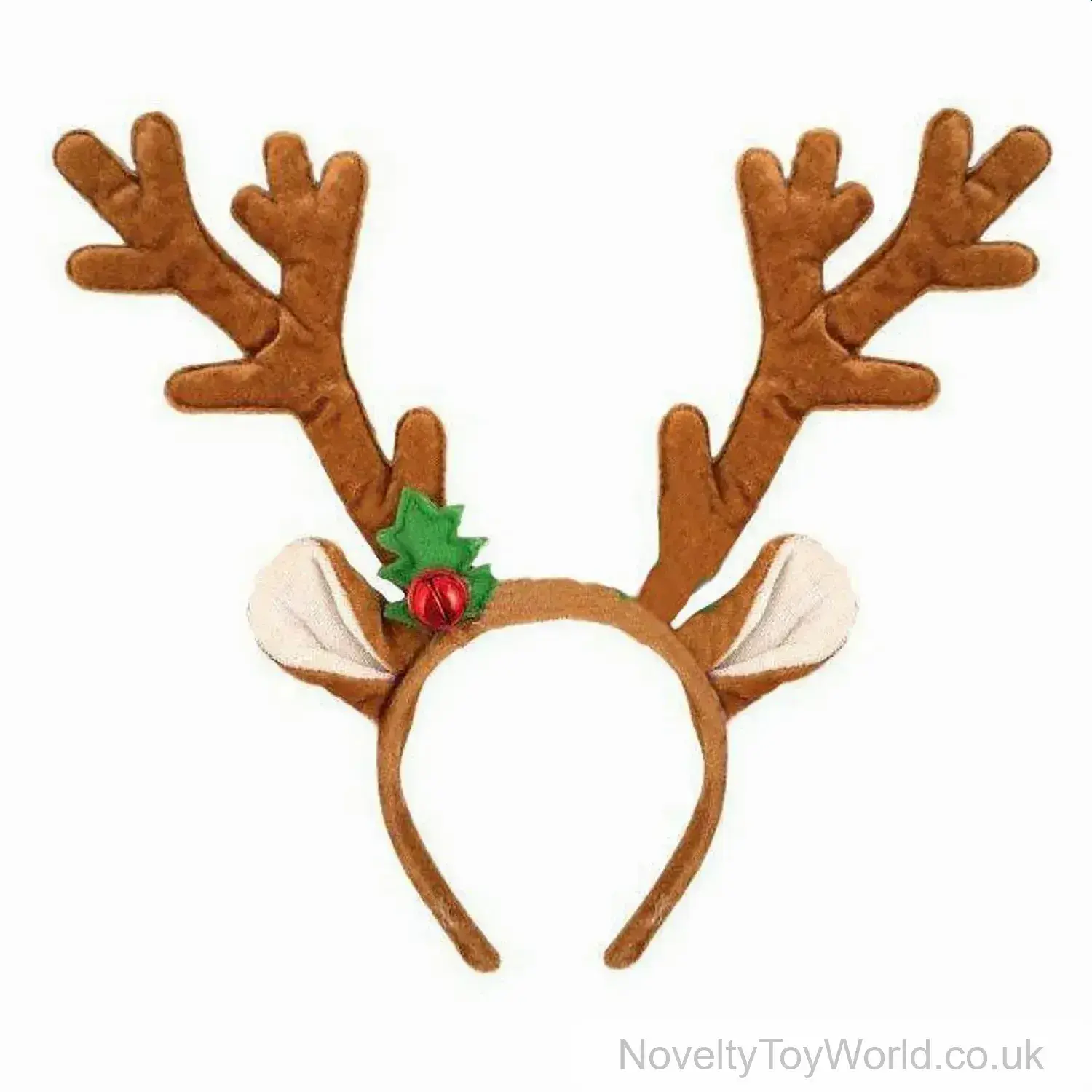 Reindeer Antlers & Bell Xmas Fancy Dress - Adult