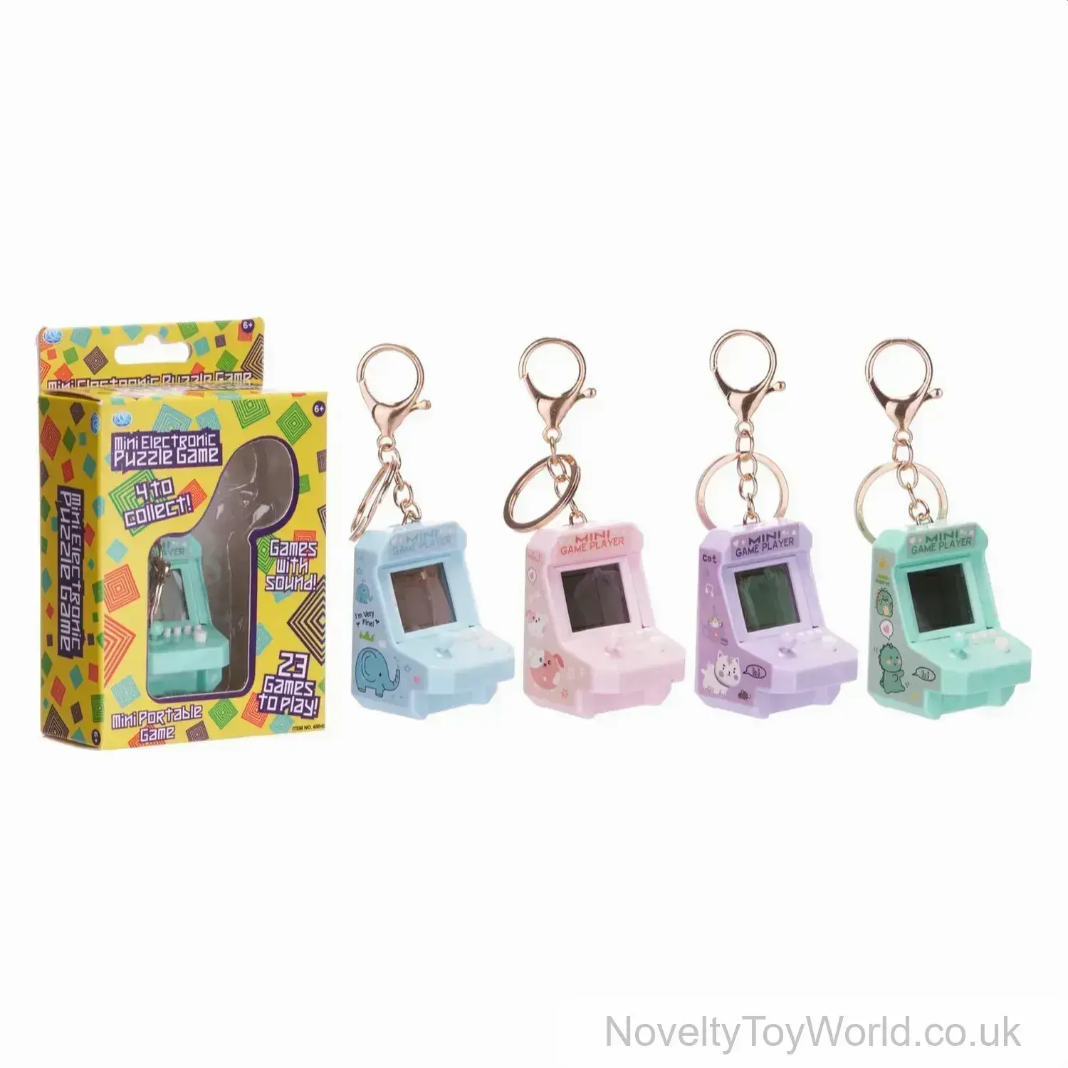 Retro Mini Arcade Machine Keyring With 23 Games