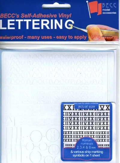 BECC Roman Numeral Waterline Marks White