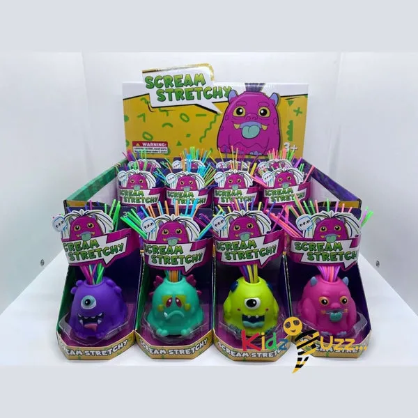 Screaming Monster Viral Hair Pull Sensory Toy Assorted Colors (Pack Of 2)