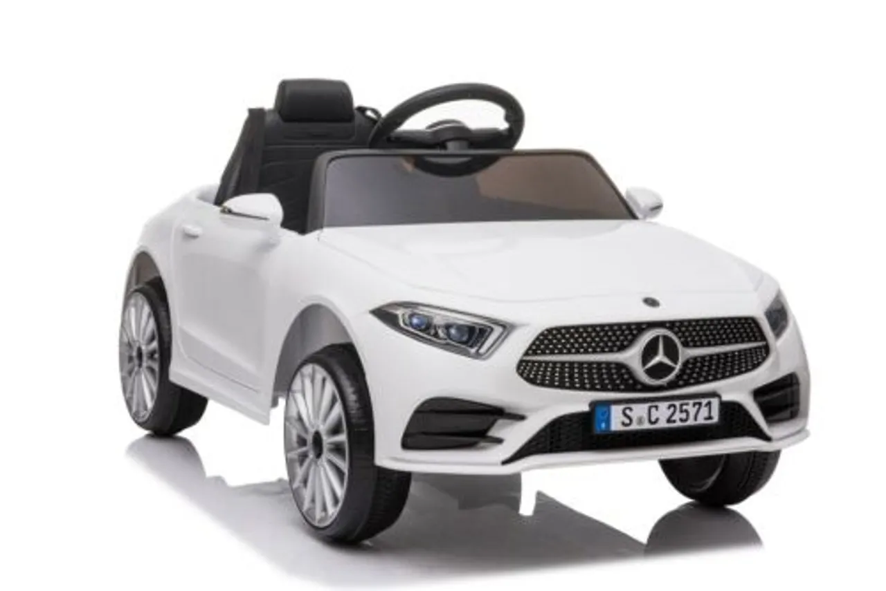 12v White Official Mercedes CLS-350 4-Matic Ride on Car for Kids