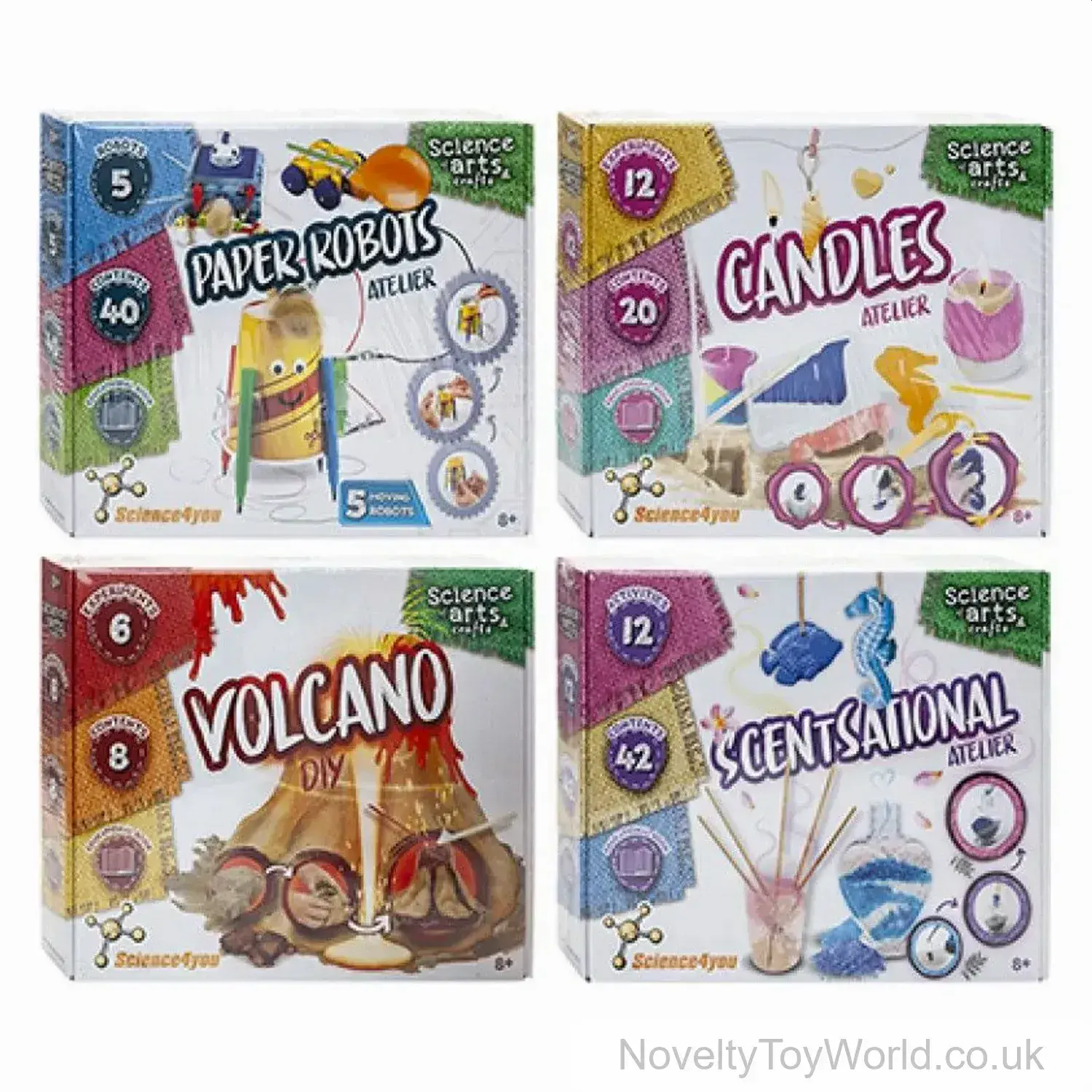 Science, Arts & Crafts Play Sets - 4 Assorted