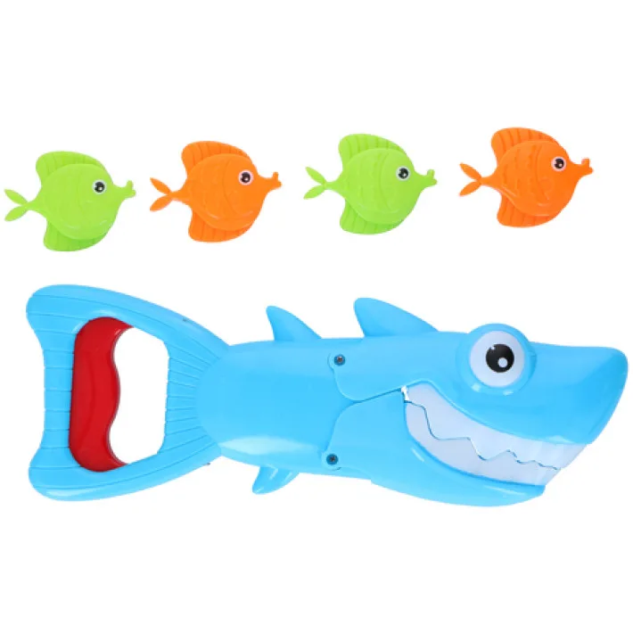 5PCS Shark Grabber with 4 Small Fishes Fishing Game Bath Toys for Toddlers – Kids Bath Toys Summer Bathtub Paddling Pool Water Play Toys Water Play Accessories