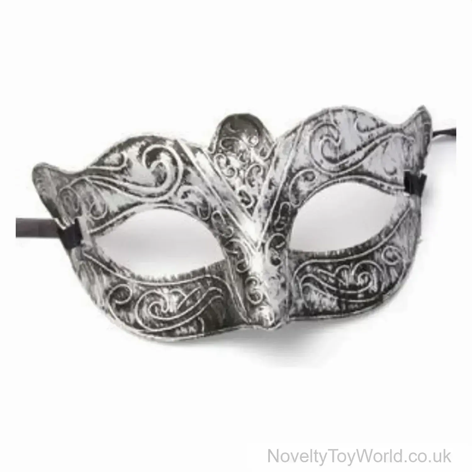 Silver Plastic Fancy Dress Masquerade Mask