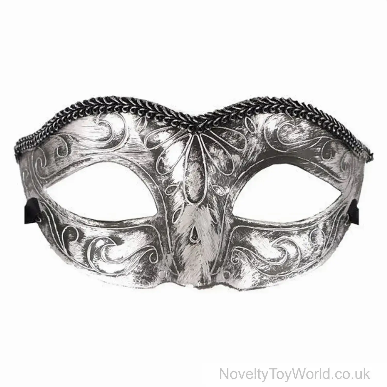 Silver Venetian Fancy Dress Masquerade Mask
