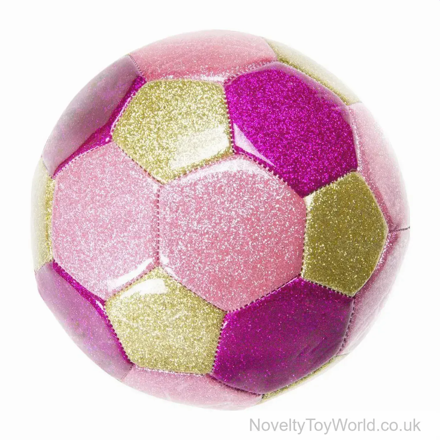 Size 2 Glitter Football - Gold, Purple & Pink