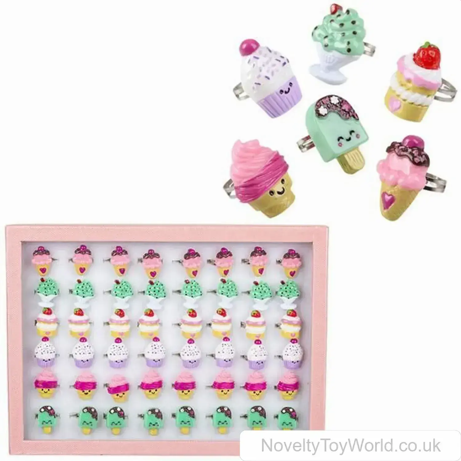 Small Dessert Themed Rings - Stretch Fit (2.5cm)