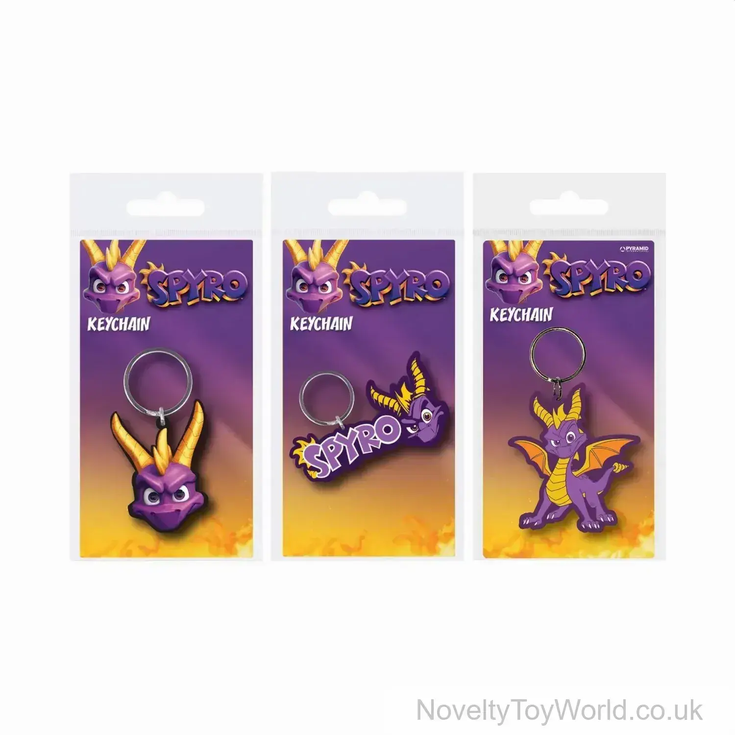 Spyro the Dragon Licensed 2D Keyrings - 3 Assorted