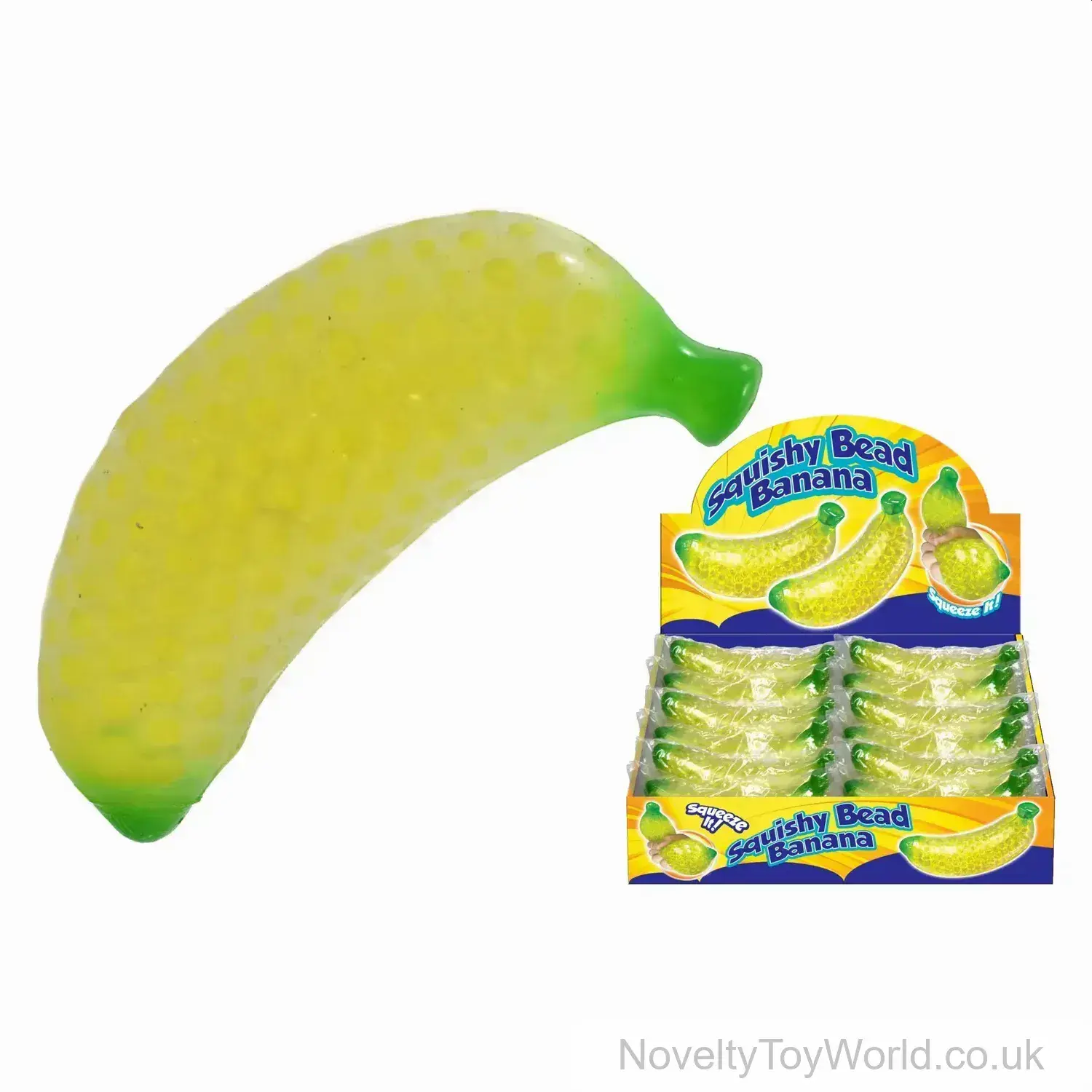 Squishy Bead Banana Stress Sensory Novelty Toy (13cm)