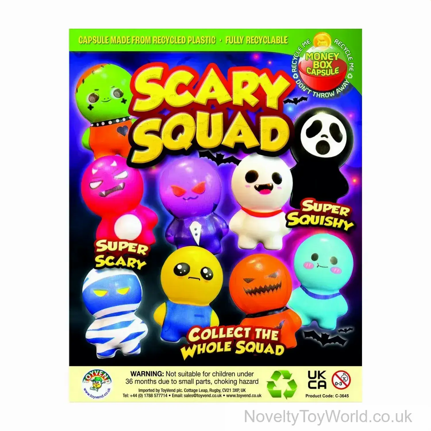 Squishy Halloween Figure in 55mm Vending Capsule