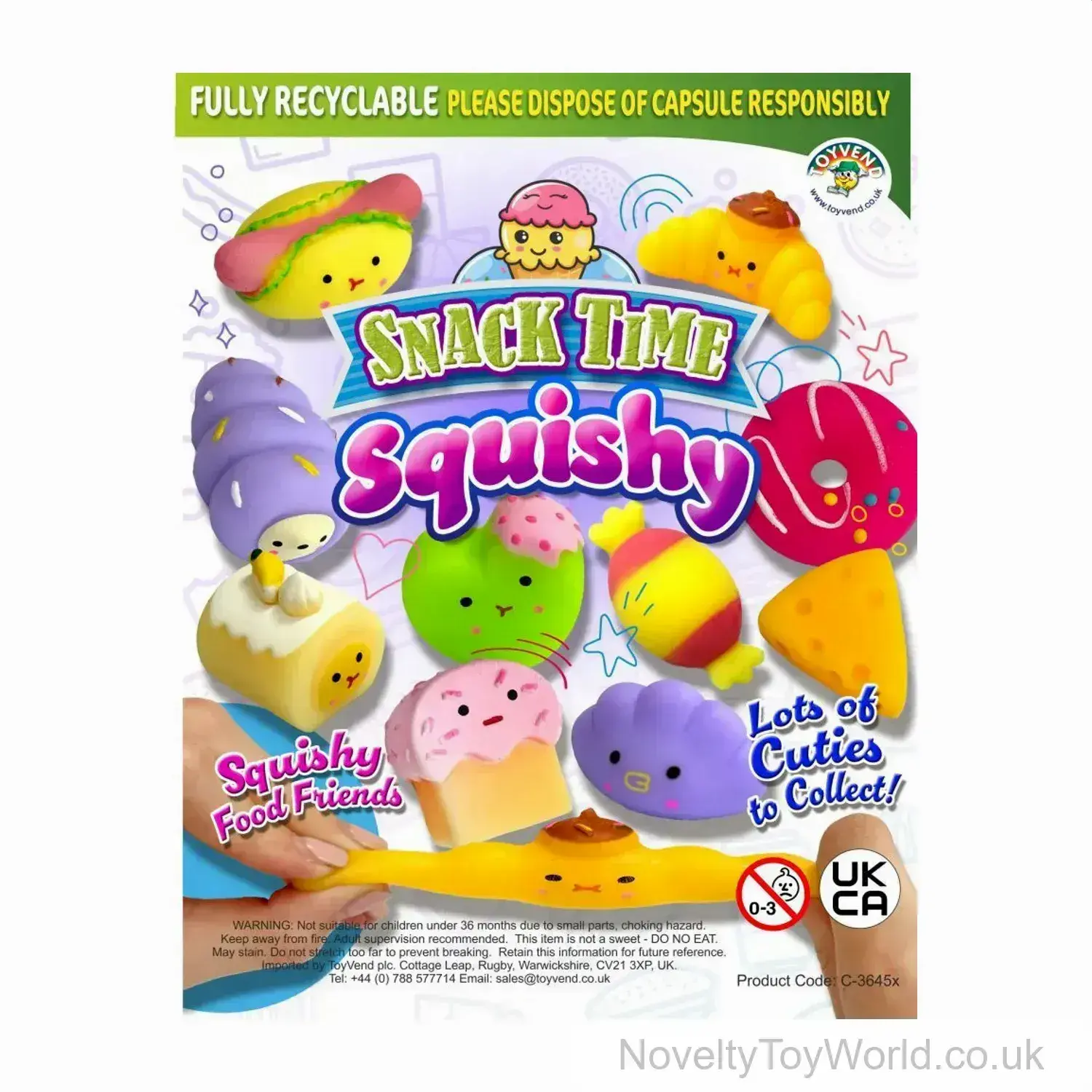 Squishy Snack Fruit Friends - 55mm Vending Capsule