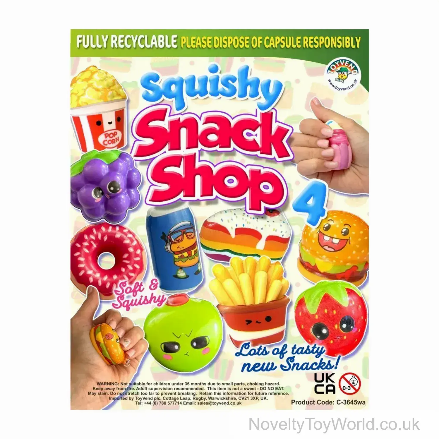 Squishy Snack Sensory Toy - 55mm Vending Capsule