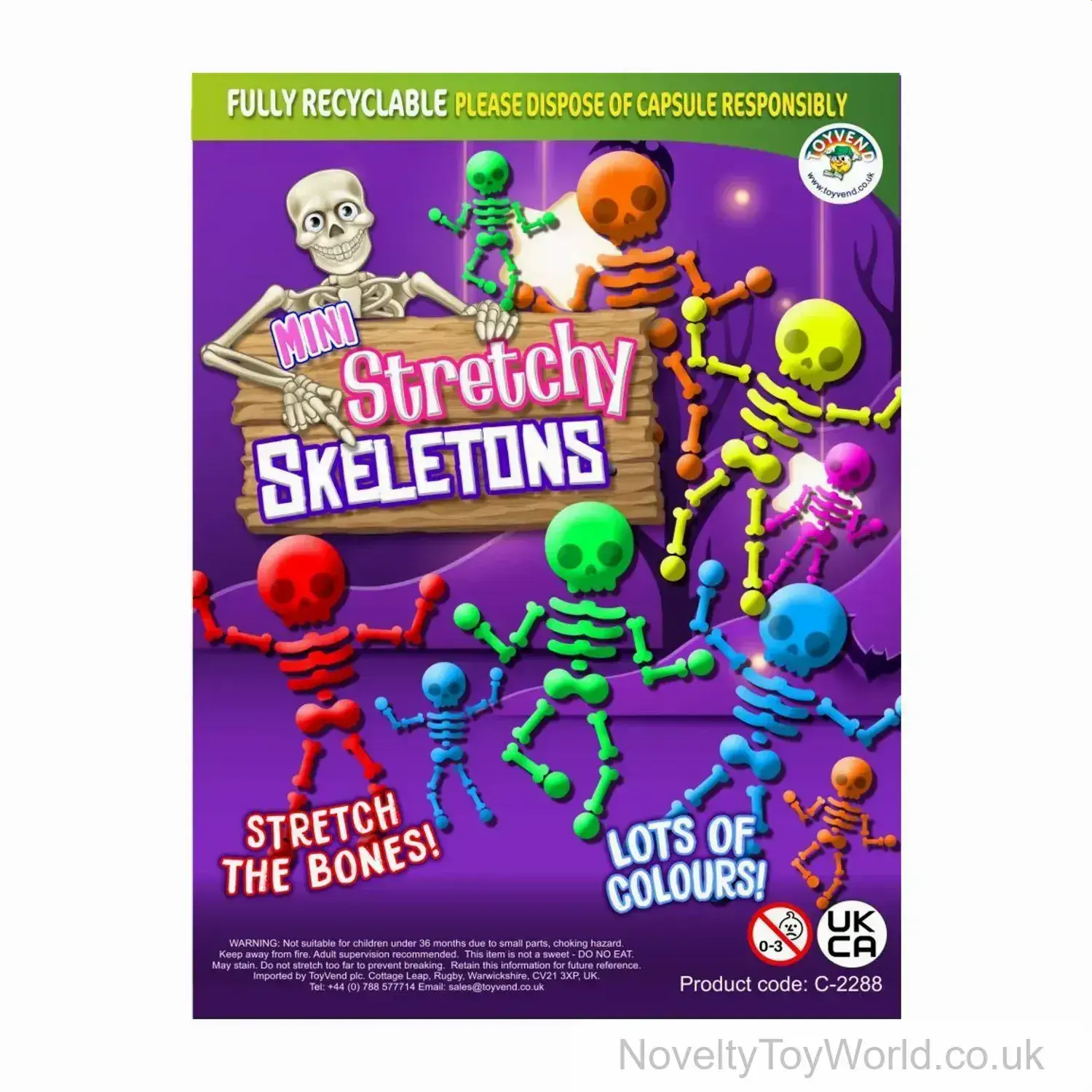 Stretchy Skeleton - 35mm Vending Capsule