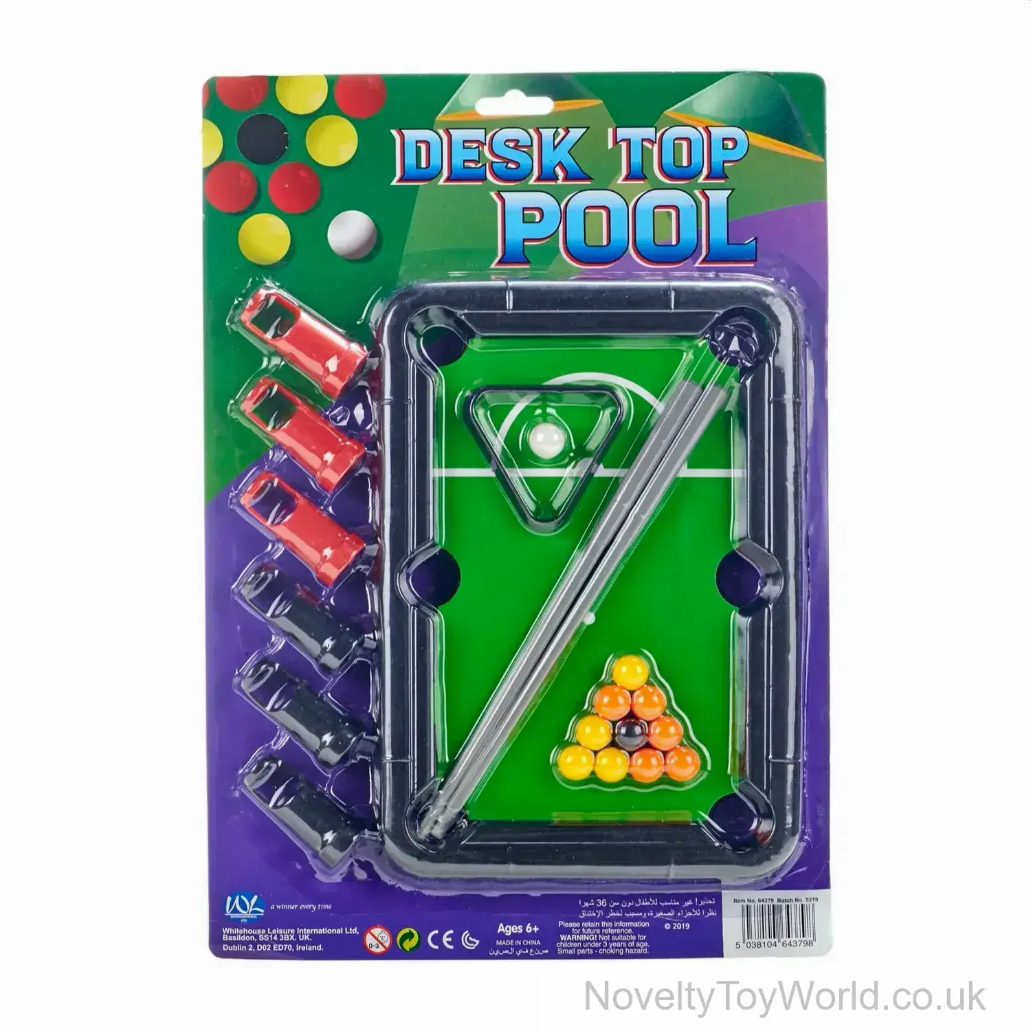 Table Top Mini Pool Game On Display Card