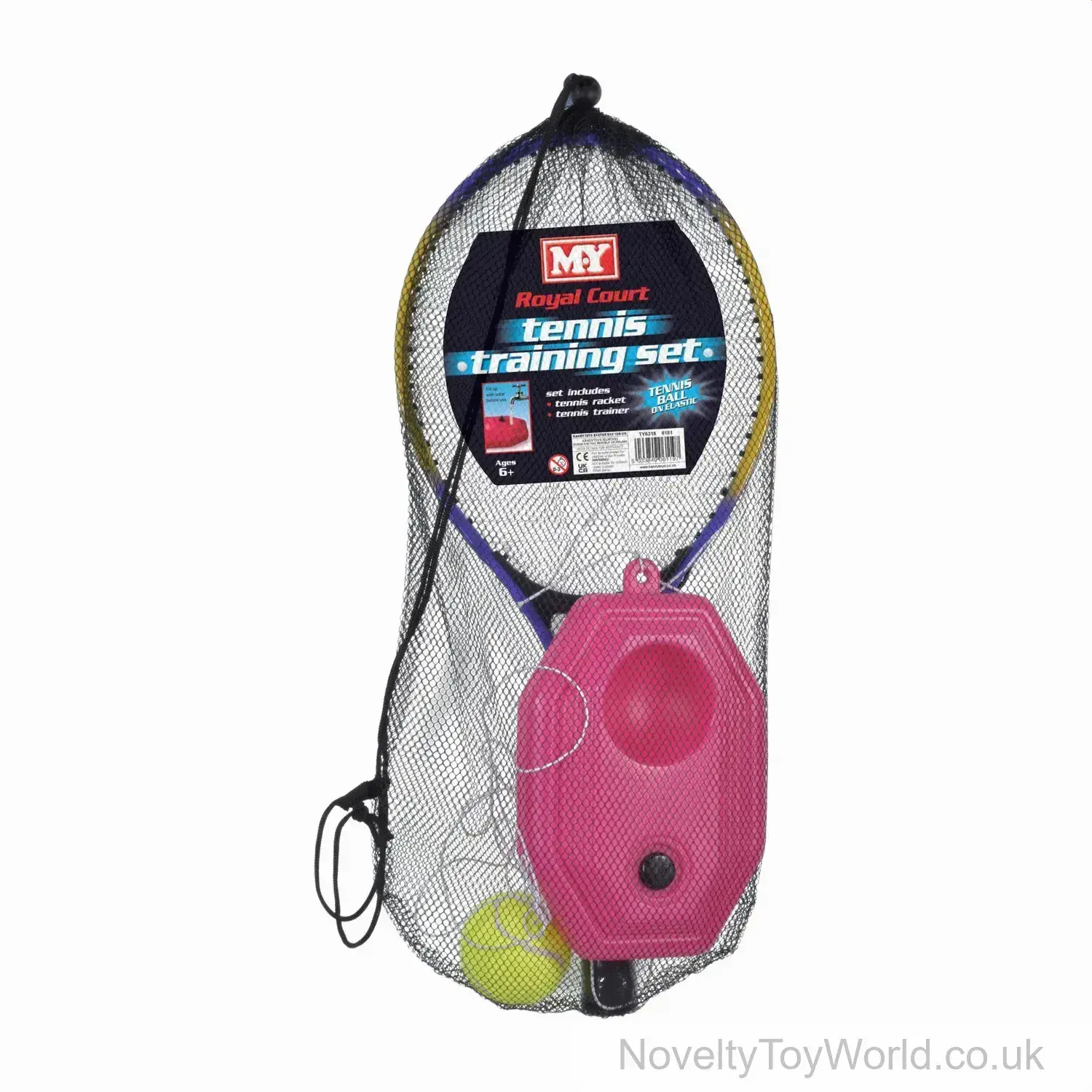 Tennis Elastic Return Trainer Set with Racket