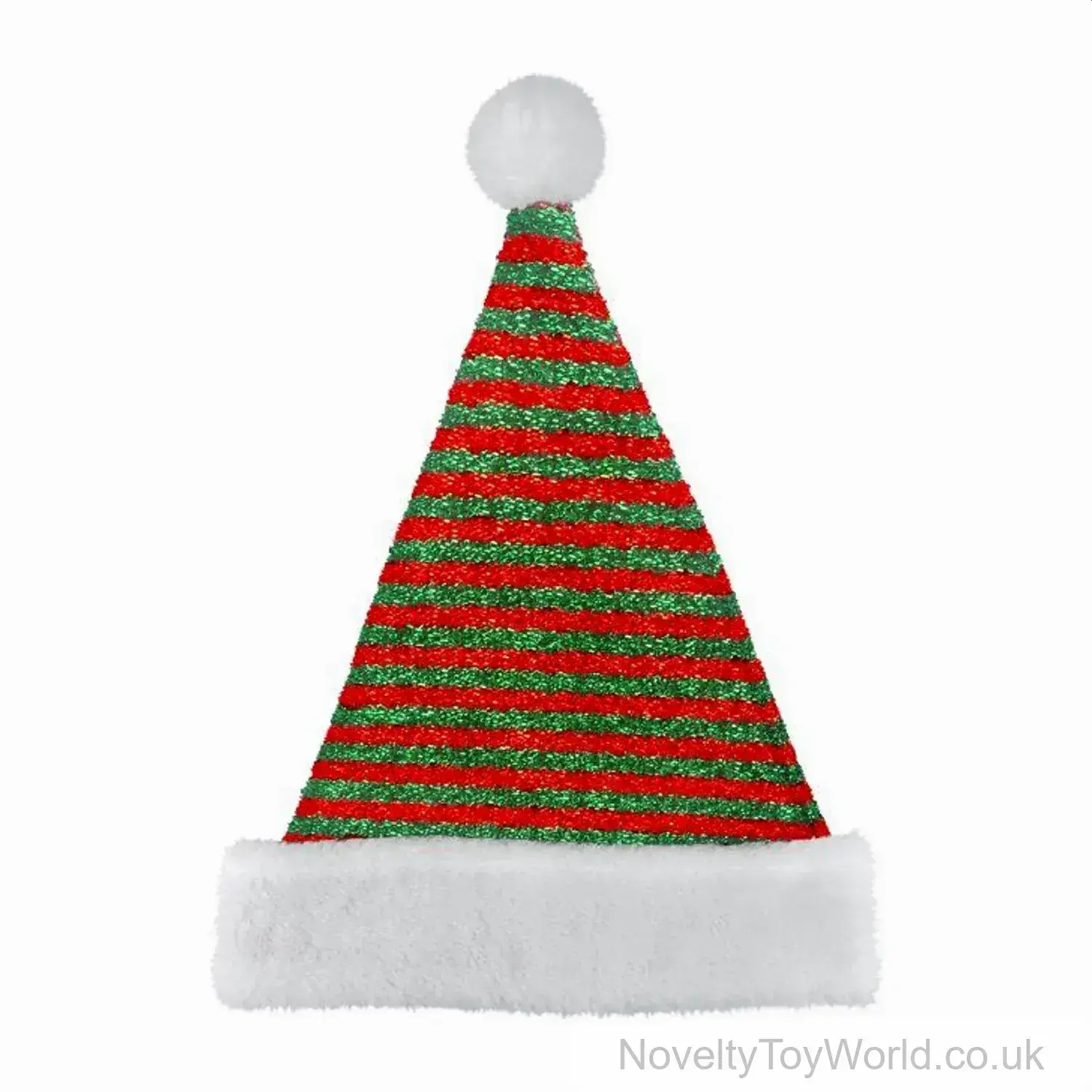 Tinsel Design Christmas Santa Hat - Adult