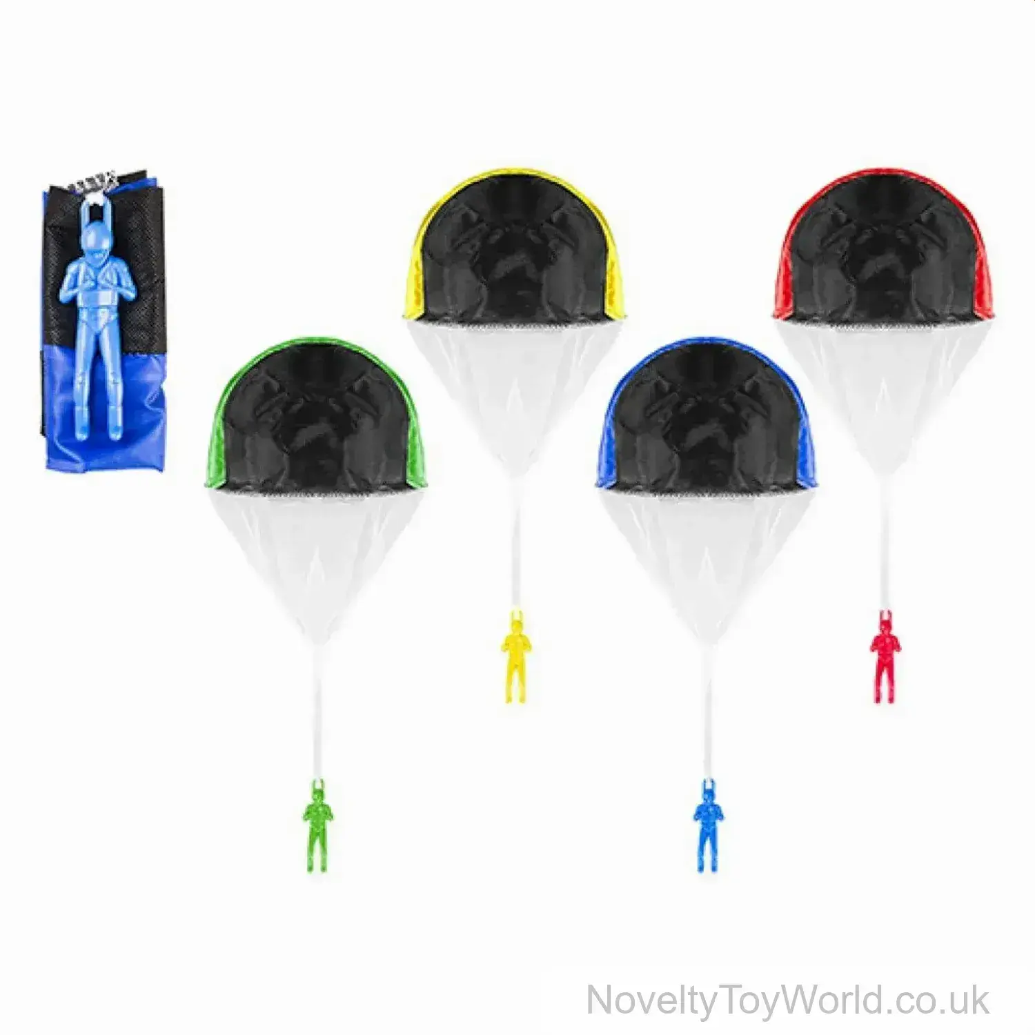 Toy Soldier In Tube with Net Parachute - Assorted Colours