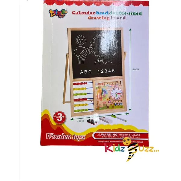 Double sided 10 in 1 Wooden Writing & Magnetic Board