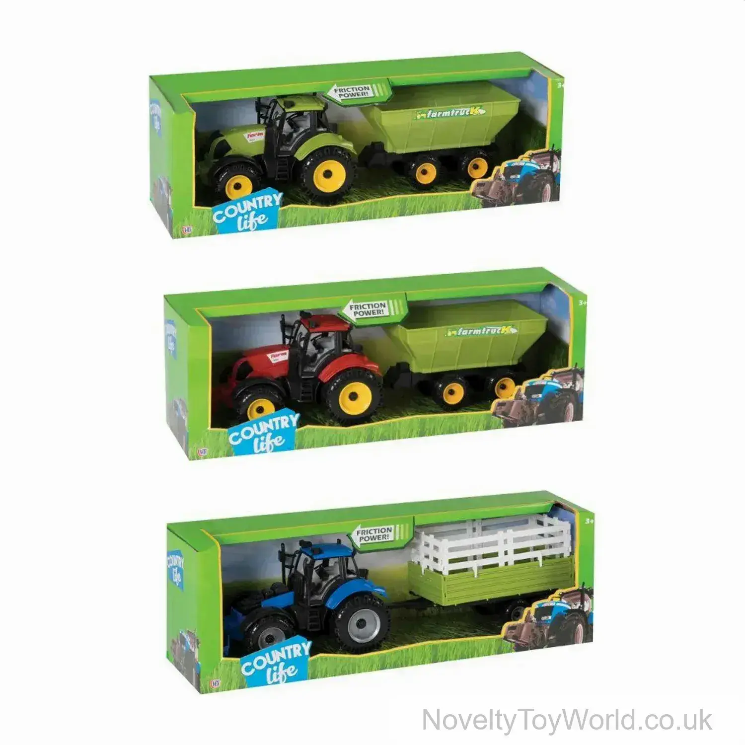 Tractor & Trailer Toy Friction Powered Vehicle