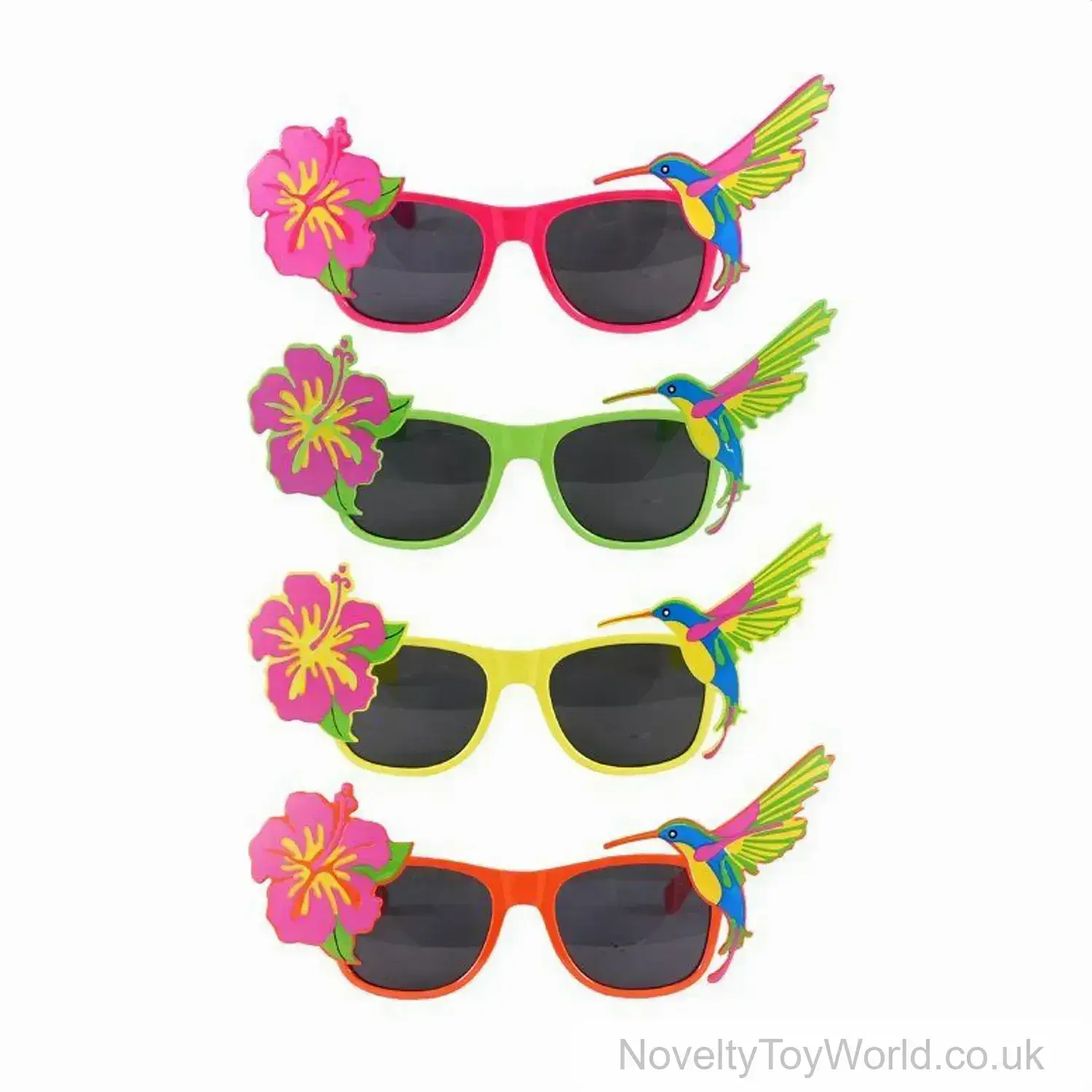 Tropical Flower & Bird Novelty Sunglasses