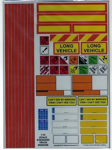 BECC Standard Truck Signage 1:14