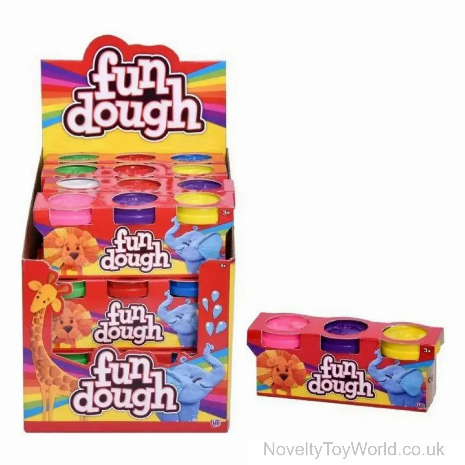 Tubs of Colourful Fun Dough for Children - Packs of 3