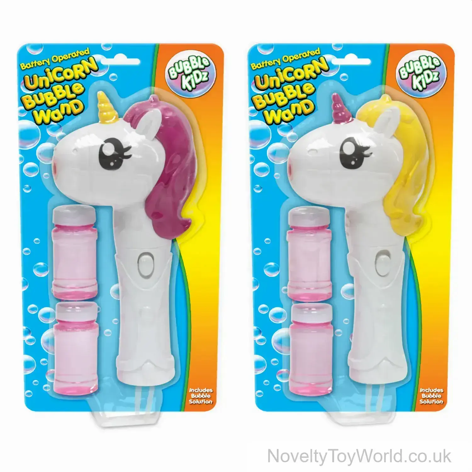 Unicorn Light Up Bubble Wand (Includes Bubble Solution)