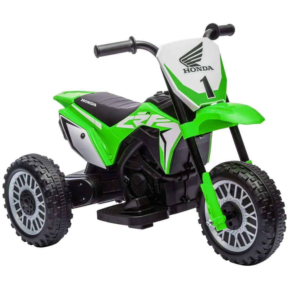 Honda CRF450RL Licensed 6V Kids Electric Motorbike with Horn Green