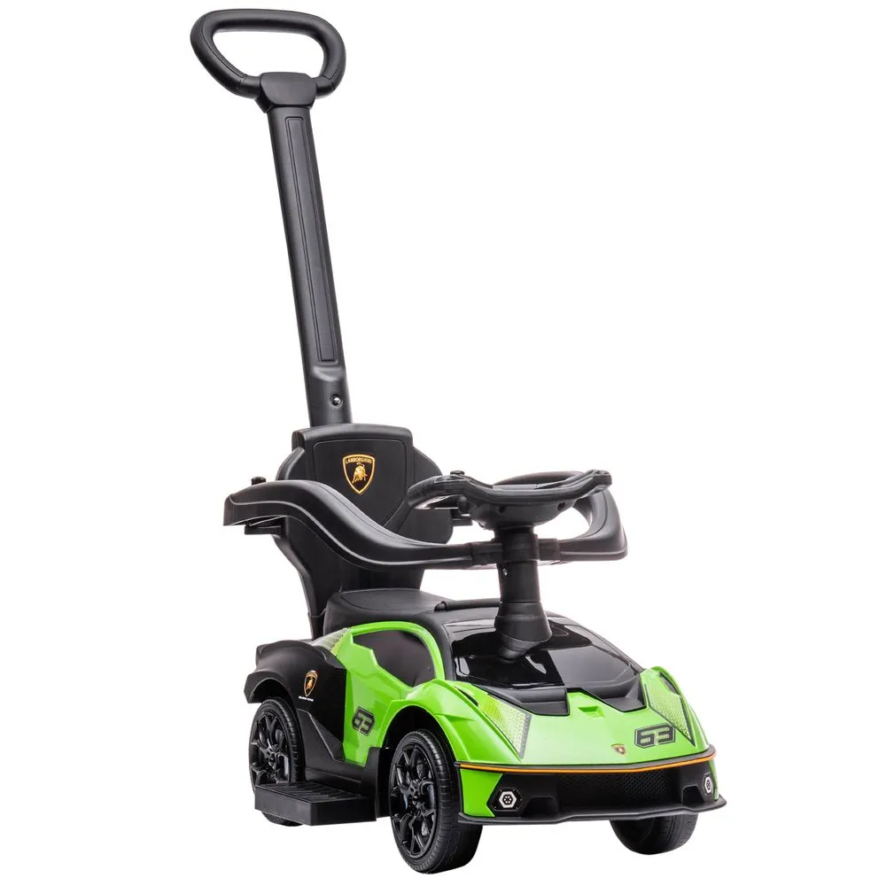 Lamborghini Essenza 2 in 1 Baby Ride on Push Car Toddler Push Along Car Green