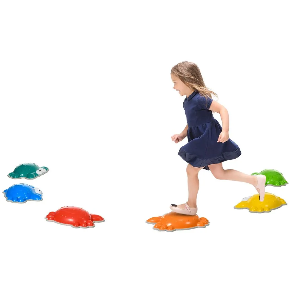 ZONEKIZ Kids Stepping Stones 6PCs River Stones for Indoors Outdoors