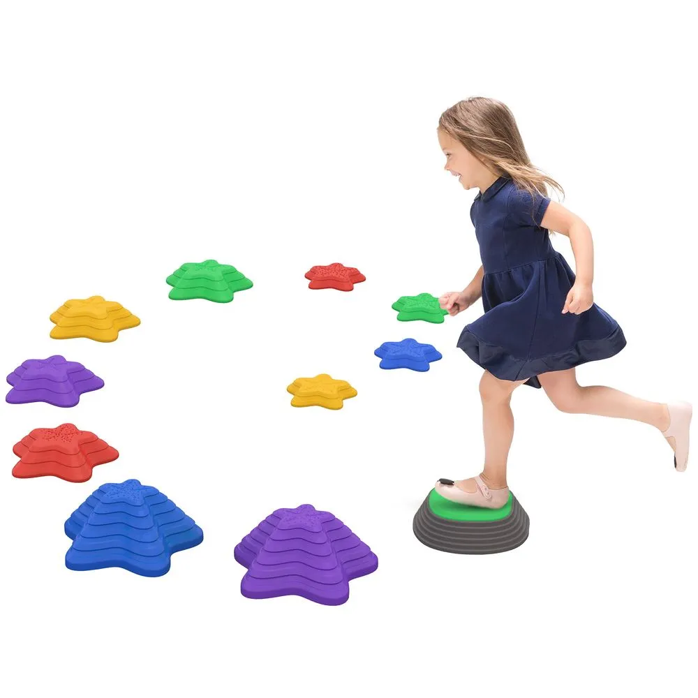 ZONEKIZ Kids Stepping Stones 11 Pieces Balance River Stones for Obstacle Course