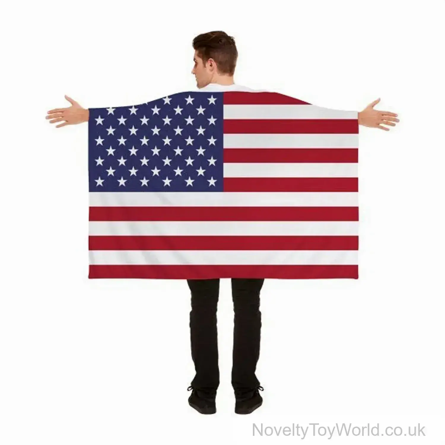USA Flag Fancy Dress Cape (152cm x 90cm)